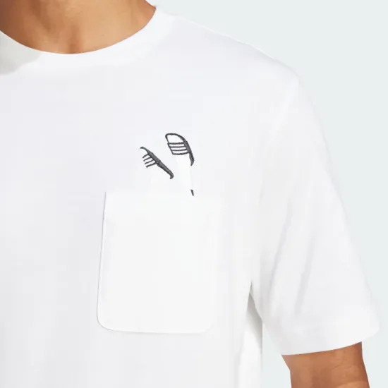 Футболка Adidas Lounge Slides Graphic Pocket Tee JC5282