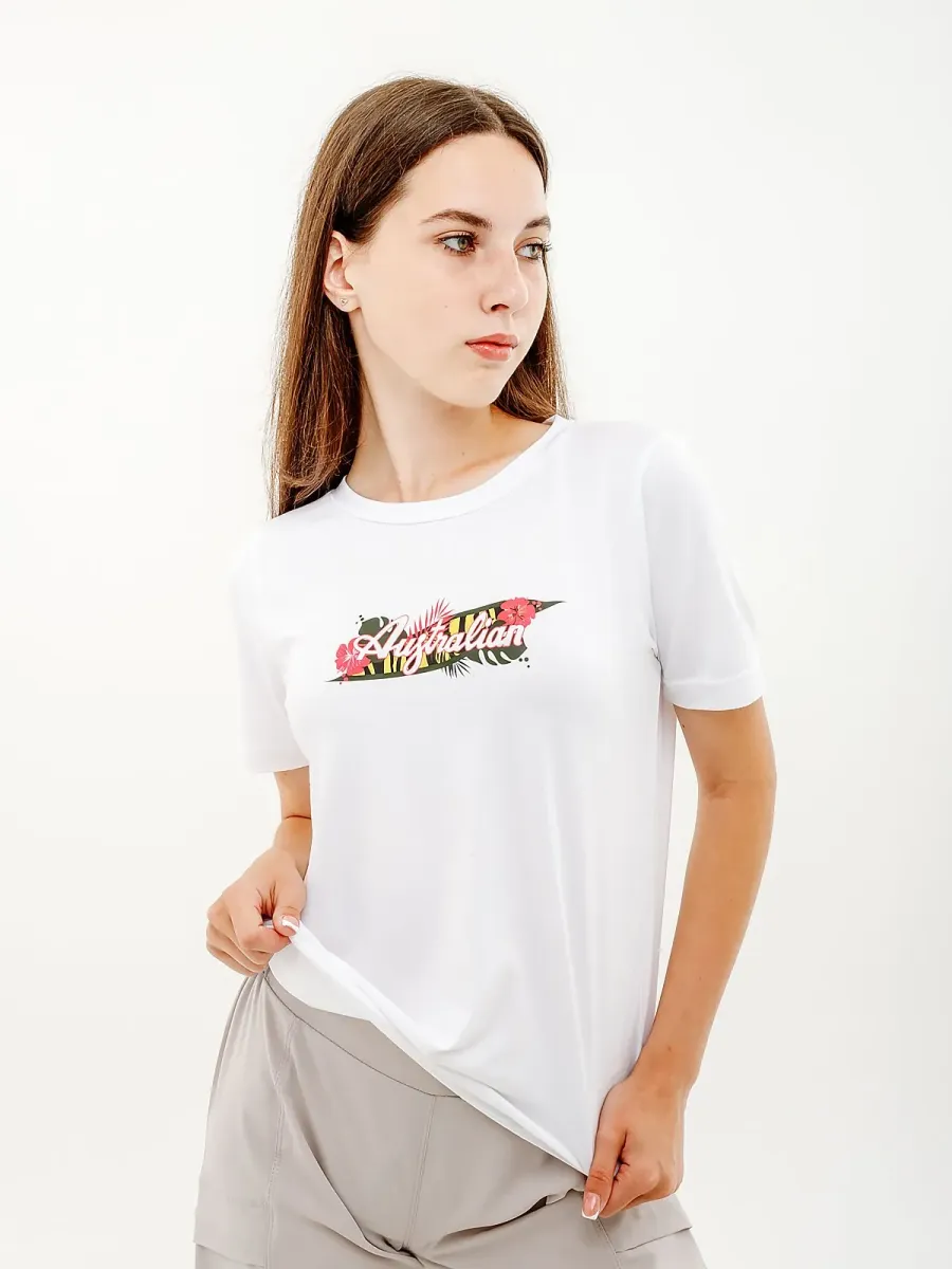 Футболка Australian Logo Flowers Tee Jersey V LSDTS0027-002