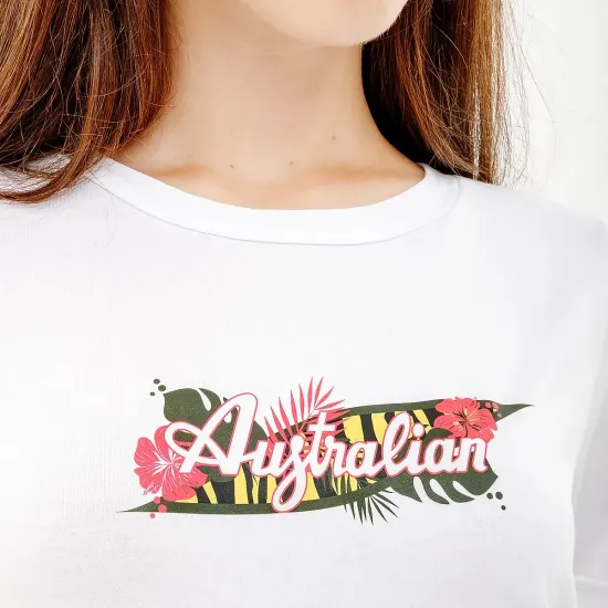 Футболка Australian Logo Flowers Tee Jersey V LSDTS0027-002