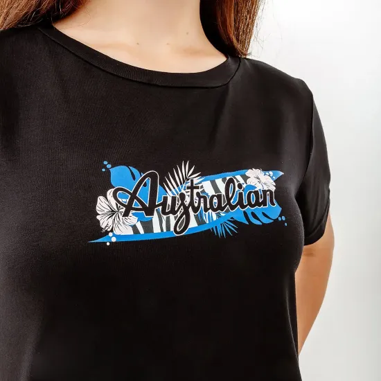 Футболка Australian Logo Flowers Tee Jersey V LSDTS0027-003