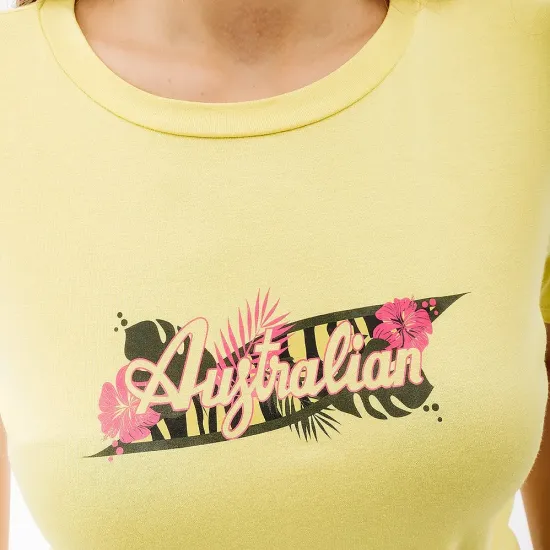 Футболка Australian Logo Flowers Tee Jersey V LSDTS0027-074