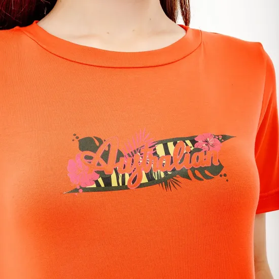 Футболка Australian Logo Flowers Tee Jersey V LSDTS0027-119