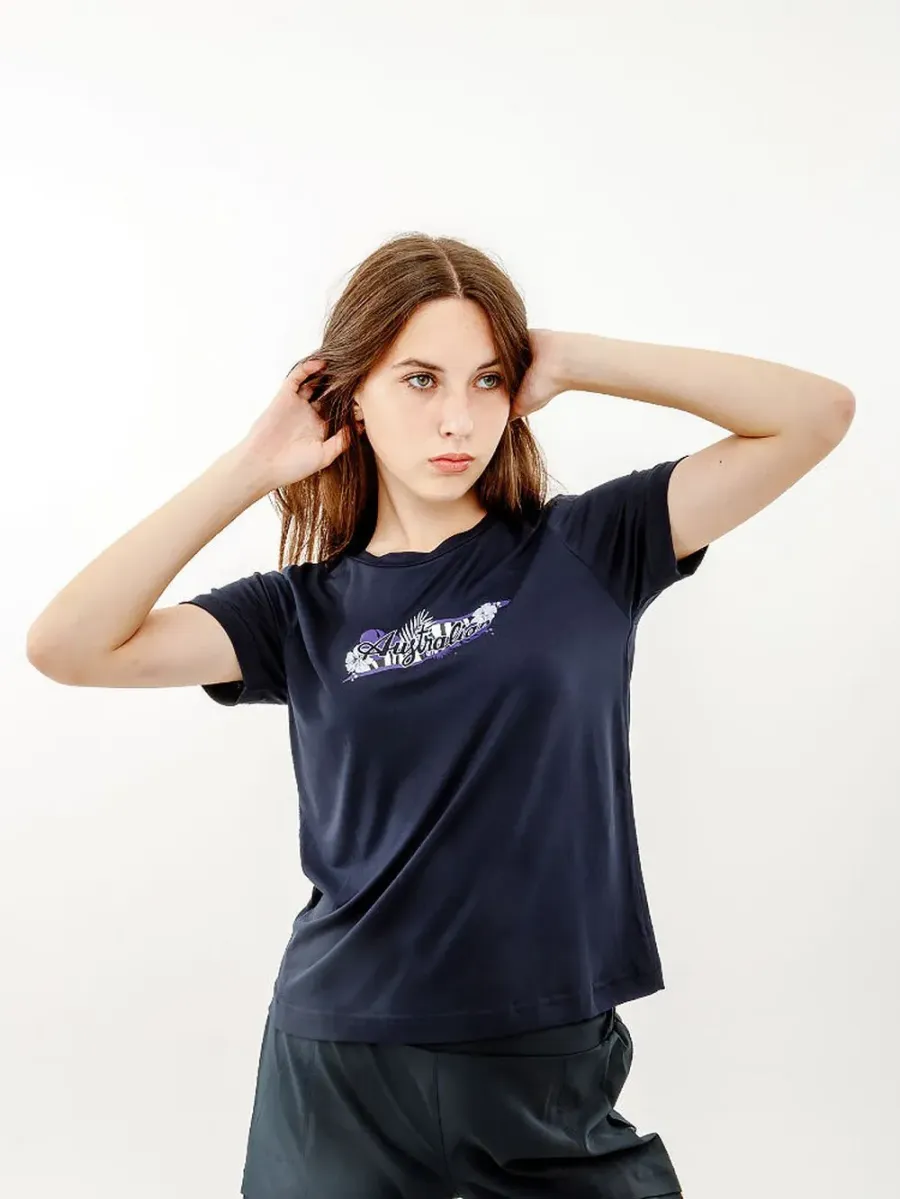 Футболка Australian Logo Flowers Tee Jersey V LSDTS0027-200