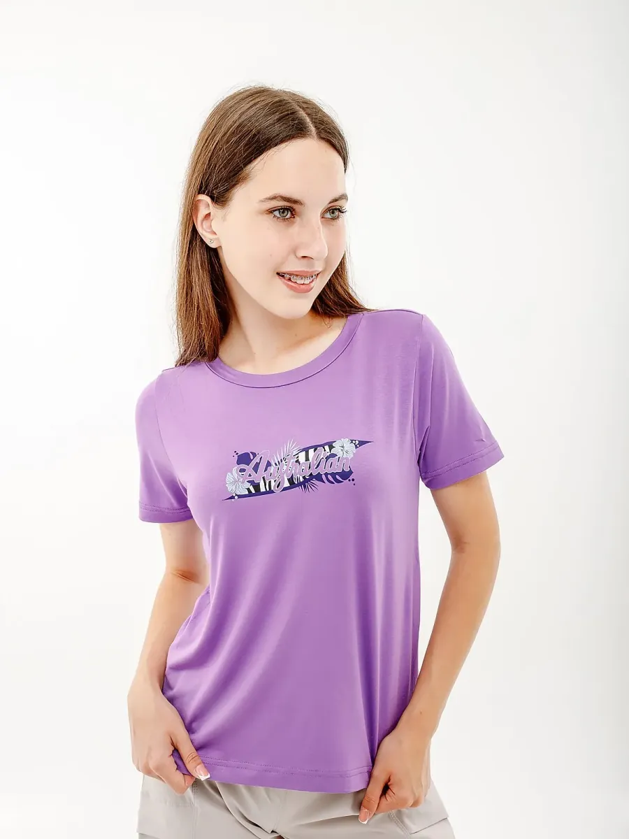 Футболка Australian Logo Flowers Tee Jersey V LSDTS0027-768