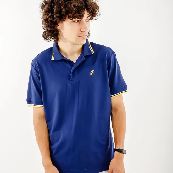 Поло Australian Two-Stripes Polo Tech Pique R-Fit LSUPO0006-842A