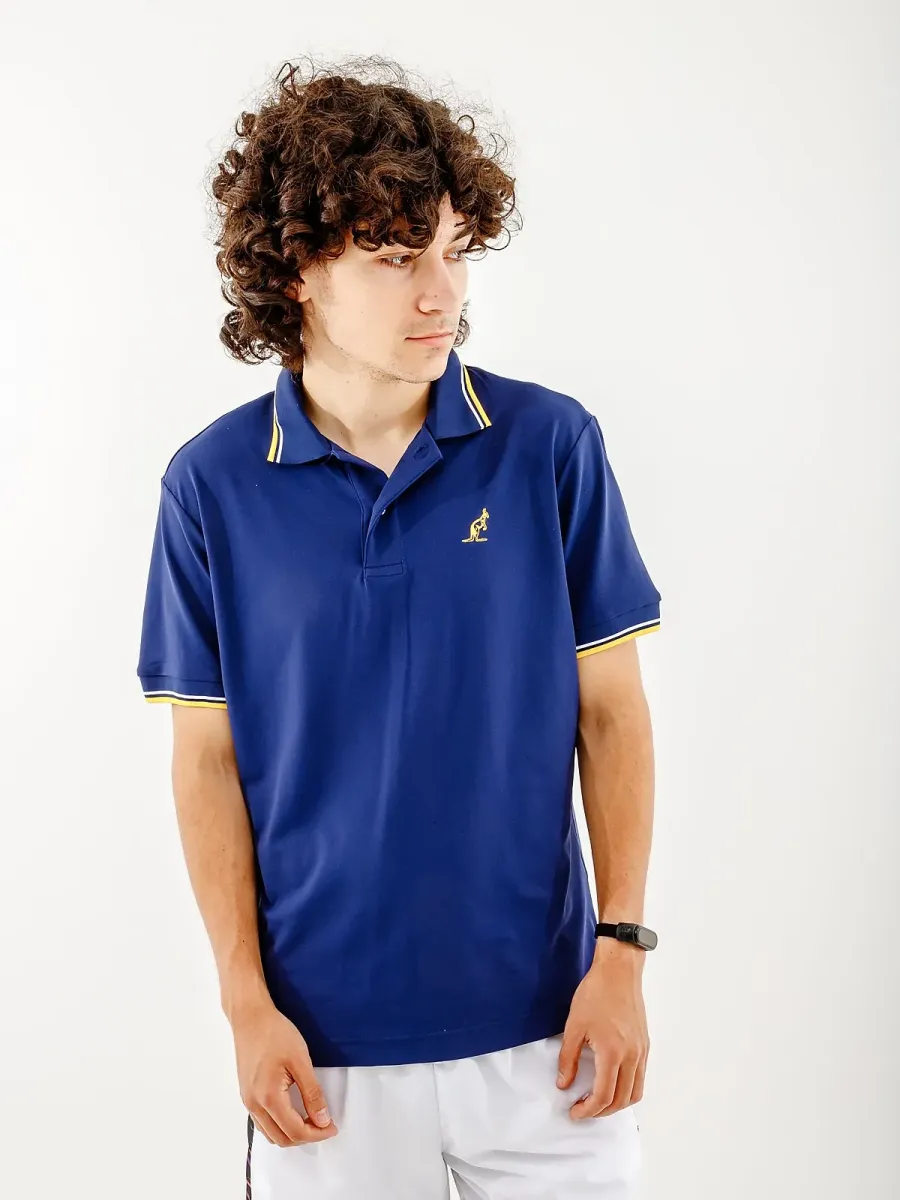 Поло Australian Two-Stripes Polo Tech Pique R-Fit LSUPO0006-842A