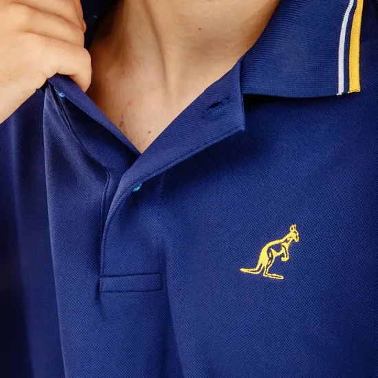 Поло Australian Two-Stripes Polo Tech Pique R-Fit LSUPO0006-842A