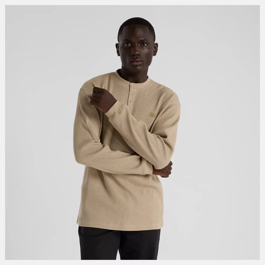 Лонгслів New Balance Waffle Knit Henley MT43514SOT