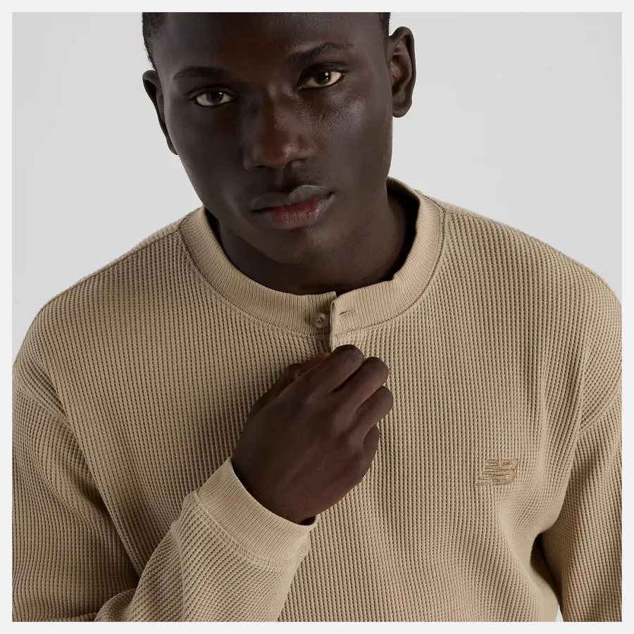 Лонгслів New Balance Waffle Knit Henley MT43514SOT