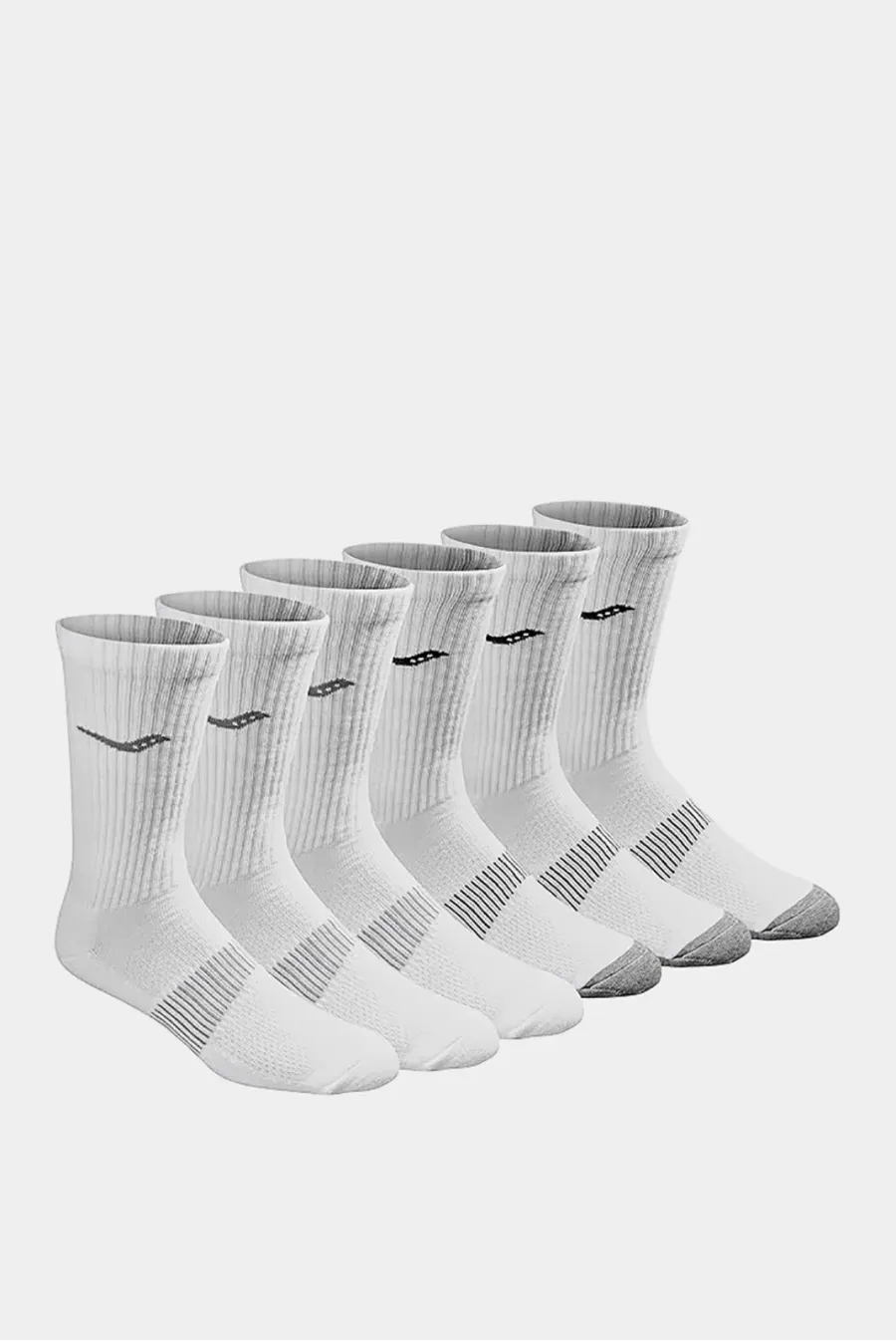 Шкарпетки Saucony Run Dry Crew Sock 6p S611002-100